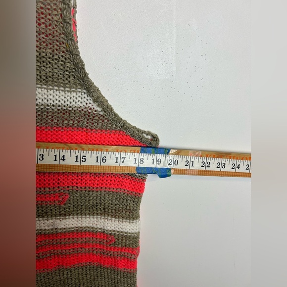 Gray Saks fifth Avenue M Crochet Top Blouse Beach Multicolor resort Vacation - Picture 5 of 10